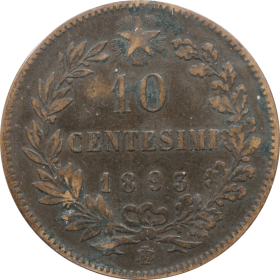 10 centesimi 1893 wlochy a